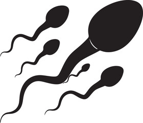 Poster - A simple black and white illustration of a person in silhouette perfect for graphic design and creative projects