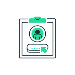 Poster - Registration Form Two Tone Color Icon. linear style sign for mobile concept and web design. Outline vector icon.