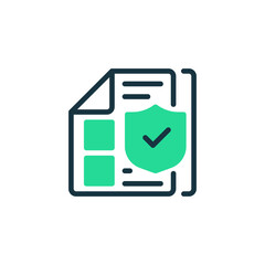 Poster - Security Check Two Tone Color Icon. linear style sign for mobile concept and web design. Outline vector icon.