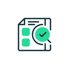 Poster - Audit Checklist Two Tone Color Icon. linear style sign for mobile concept and web design. Outline vector icon.