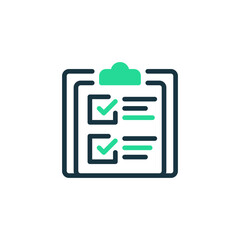 Poster - To-Do List Two Tone Color Icon. linear style sign for mobile concept and web design. Outline vector icon.