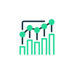 Poster - Progress Chart Two Tone Color Icon. linear style sign for mobile concept and web design. Outline vector icon.