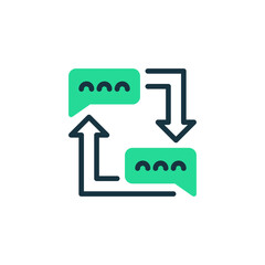 Poster - Feedback Loop Two Tone Color Icon. linear style sign for mobile concept and web design. Outline vector icon.