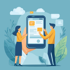 Poster - Chat Mobile application for business