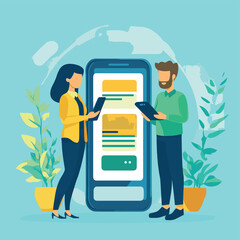 Poster - Chat Mobile application for business