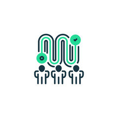 Poster - Project Team line icon. Universal creative premium symbol. Vector sign icon logo template. Vector illustration