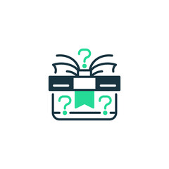 Poster - Mystery Box line icon. Universal creative premium symbol. Vector sign icon logo template. Vector illustration