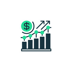 Poster - Growth Chart line icon. Universal creative premium symbol. Vector sign icon logo template. Vector illustration