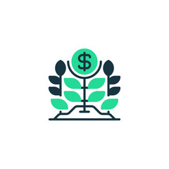 Poster - Money Tree line icon. Universal creative premium symbol. Vector sign icon logo template. Vector illustration