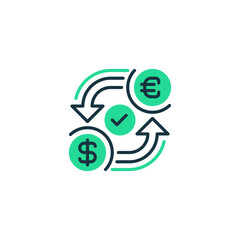 Poster - Money Exchange line icon. Universal creative premium symbol. Vector sign icon logo template. Vector illustration