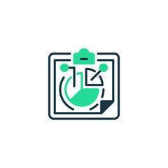 Poster - Budget Pie Chart line icon. Universal creative premium symbol. Vector sign icon logo template. Vector illustration
