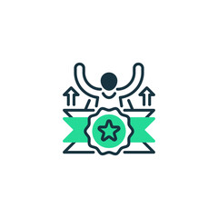 Poster - Leadership Trophy line icon. Universal creative premium symbol. Vector sign icon logo template. Vector illustration