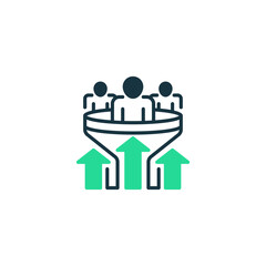 Poster - Sales Funnel Growth line icon. Universal creative premium symbol. Vector sign icon logo template. Vector illustration