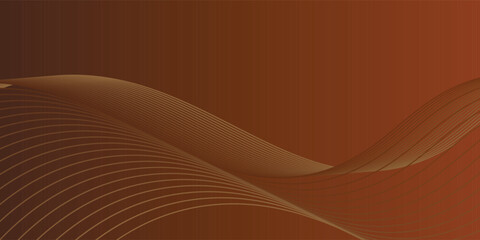 Poster - Modern banner background orange with waves lines abstract memphis vector illustration eps10