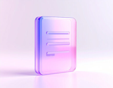 A purple and blue square with a white background