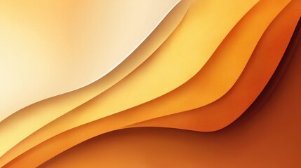 Poster - Abstract waves of orange and cream colors creating a smooth gradient background design