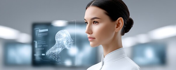 Poster - Documentary style image of data scientists analyzing clinical trial data, collaborative effort, multiple screens with complex data, innovative lab setting