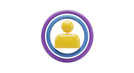Aufkleber - User Icon: The perfect emblem of individuality, a meticulously designed avatar that symbolizes connection, profile, or user presence in the digital realm.