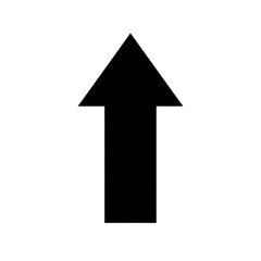 Poster - Black and white upward arrow symbol illustration representing growth progress and achievement in a dark space PNG file isolated on transparent background cut out, clipping path, social media.
