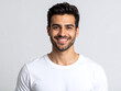 © NUGITIAR - Candid Professional Headshot of a Young Man in a White T-Shirt – Authentic and Confident Expression for Modern Personal Branding