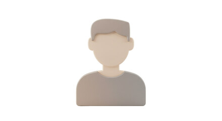 Aufkleber - Minimalist Male Silhouette: A minimalist illustration of a man. A timeless portrait representing simplicity and universal themes, great for adding an artistic touch to designs.