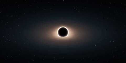 Wall Mural - Black hole with gravitational lensing, space, cosmos, universe, dark, science, astronomy, light, vortex, abstract