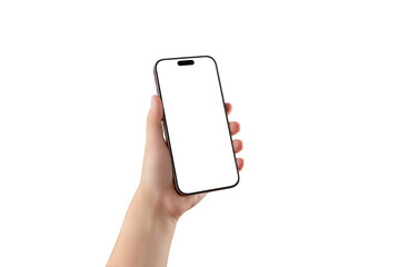Aufkleber - Minimalist transparent mockup with hand and modern phone, ideal for showcasing apps, clean branding concepts, or digital product presentations