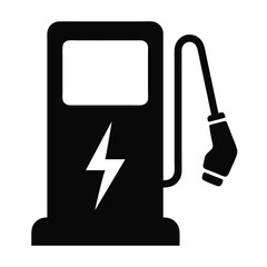 Poster - Electric Vehicle Charging Station Icon Clean Energy for Transportation Solutions and Environmentally Friendly Infrastructure Development Promoting Sustainable Mobility