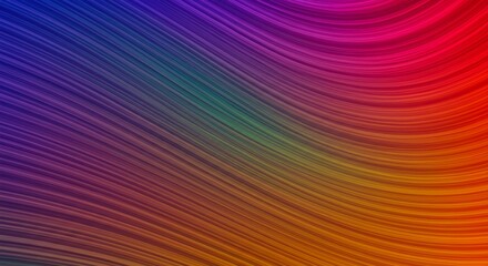 Poster - Curved Abstract Lines with Gradient Color Background Texture