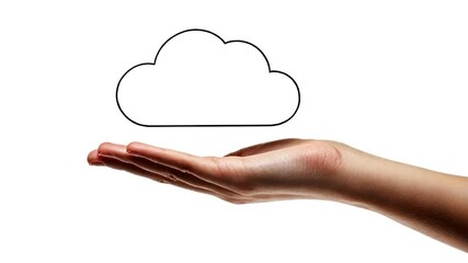 Poster - Hand holding a cloud icon