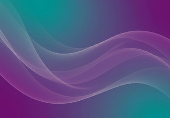 Aufkleber - Abstract Wavy Lines on Colorful Gradient Background