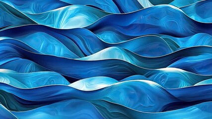 Aufkleber - Abstract blue wavy pattern