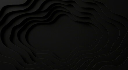 Poster - Abstract Layered Background with Black Paper Cutout Design