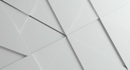 Aufkleber - Abstract White Geometric Pattern with Triangle Shapes