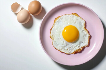 Poster - Creative colorful minimalistic picture of food made with generative ai