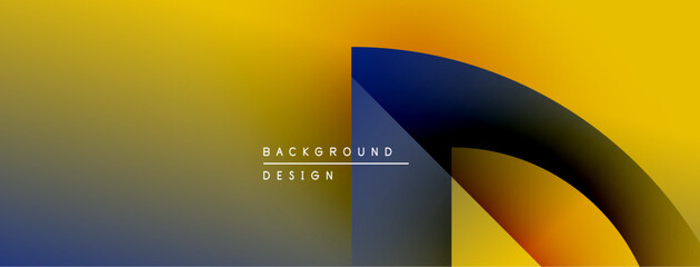 Poster - Abstract gradient background. Yellow, blue hues blend smoothly. Text reads background design. Minimalist style, modern aesthetic.