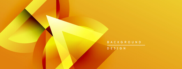 Aufkleber - Abstract dynamic design. Bright yellow, orange hues create flowing shapes. Modern background suitable for banners, presentations.