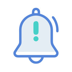 Poster - Modern Outline Notification Bell with Exclamation Mark Icon Element Design
