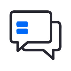 Aufkleber - Modern Line Art Chat Bubble Dialogue Box Speech Symbol Icon