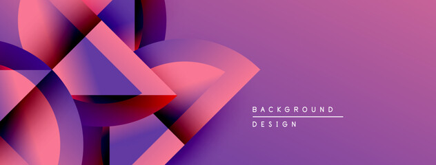 Poster - Abstract gradients form dynamic shapes. Purple, pink hues dominate design. Modern aesthetic, suitable backgrounds, presentations.
