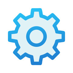 Poster - Modern Gradient Gear Wheel Mechanism Icon Design Illustration