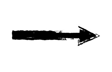 Poster - Hand Drawn Grunge Arrow Pointing Right on Transparent Background