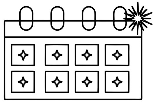Festive Calendar Outline Collection