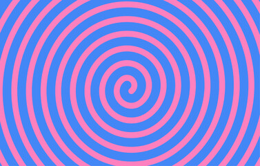 Aufkleber - Psychedelic Swirl, Twirl Background, Retro ripple wave line pattern in candy blue pink color. Vector design