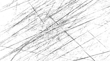Poster - Chaotic white scratch texture with intersecting lines. High contrast abstract background. Ideal grunge overlay for edgy design projects.
