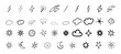 © MD. YOUSUF ALI - Weather and Celestial Icon Set, Lightning, Clouds, Sun, Moon, Stars Vector