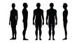 © clickarts - Group of standing young adults silhouette vector
