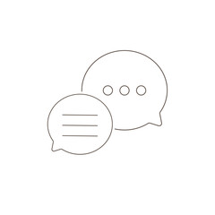 Poster - Two chat bubbles. UI design icon. Vector illustration of chat bubbles design.
