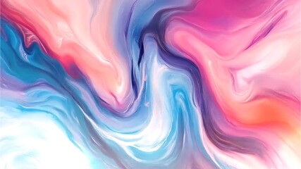 Wall Mural - dreamy abstract background with soft pastel swirl patterns blending pink, blue, and peach hues in a 