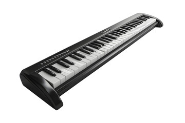 Poster - -key Bluetooth MIDI controller keyboard Floating composition and dark background and dramatic lighting. Perfect for e‑commerce listings and product catalogs. High resolution and print ready.